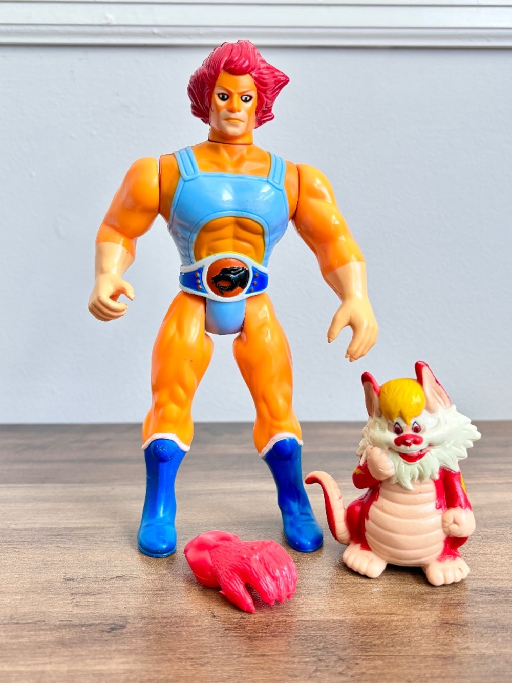 VINTAGE Original ThunderCats Lion O Snarf 1985 Battle Action Figure SET LJN Toys